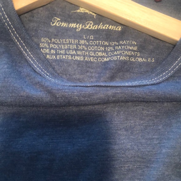 Blue Tommy Bahama Long Sleeve T Shirt - Picture 2 of 3